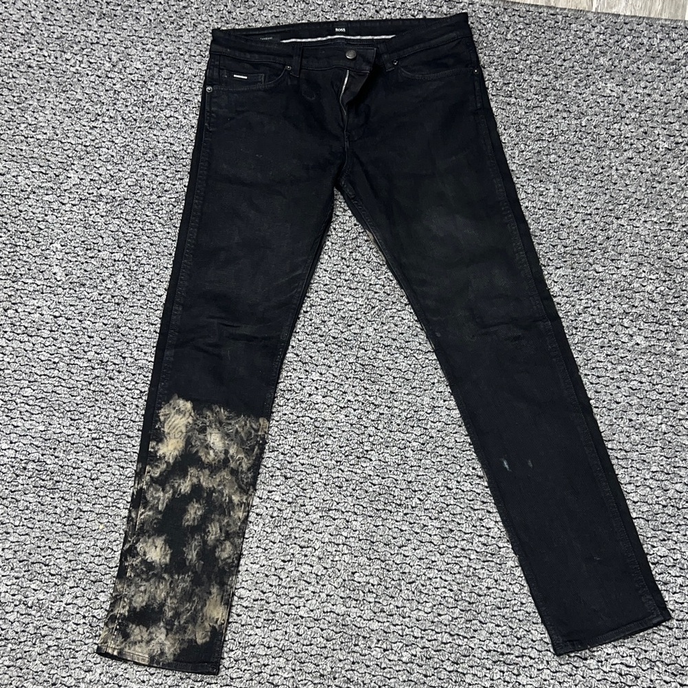 Boss Men's Black and Brown Skinny Jeans